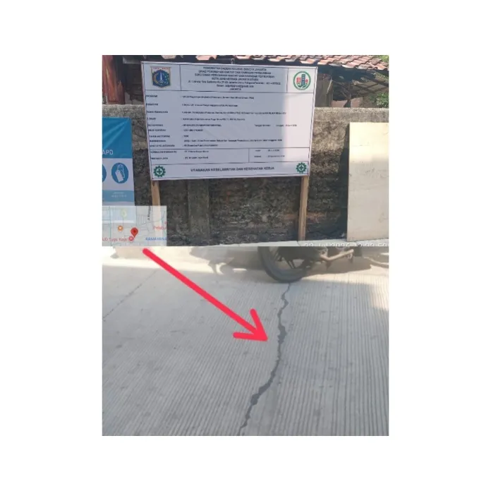 hasil kerja kontraktor dilokasi